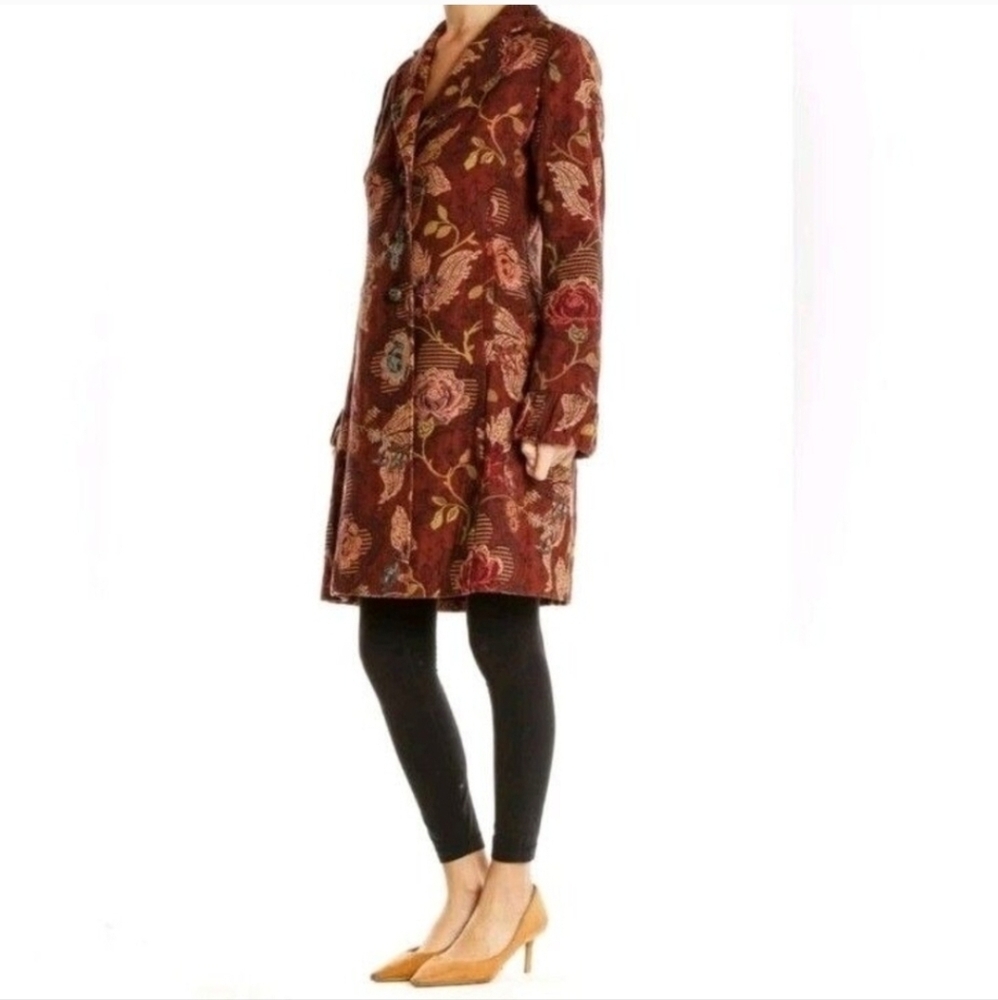 CAbi Womens  Jacobean‎ Floral Brocade Tapestry Coat Size 10  NWOT - Picture 3 of 11